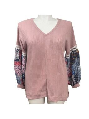 Miholl Blouse, Size L, Pink Multicolor‎